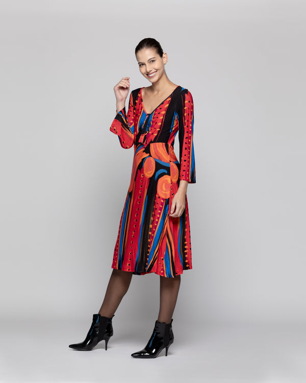 Vestido Mujer Eider Rojo Lineatre