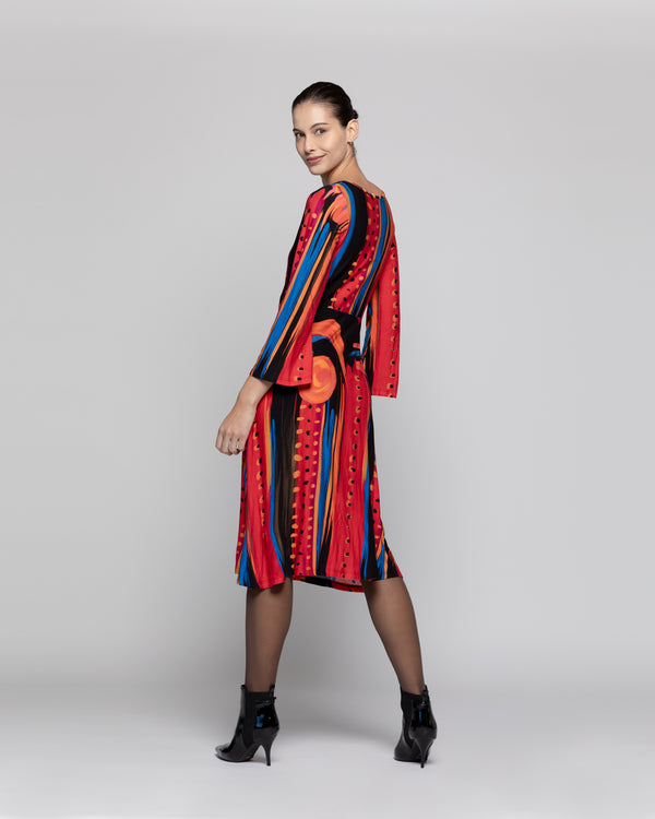 Vestido Mujer Eider Rojo Lineatre