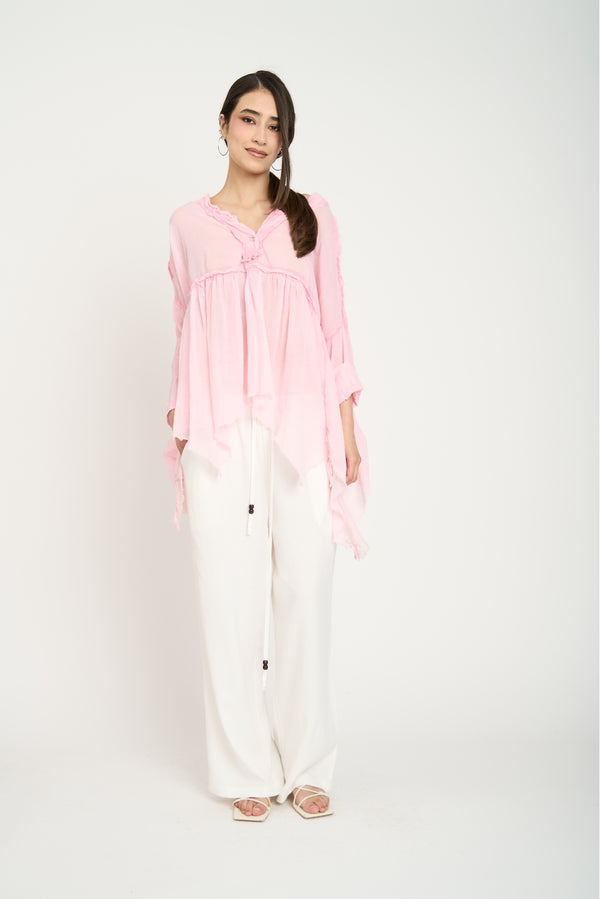 Blusa Mujer Antonella Algodón Rosado