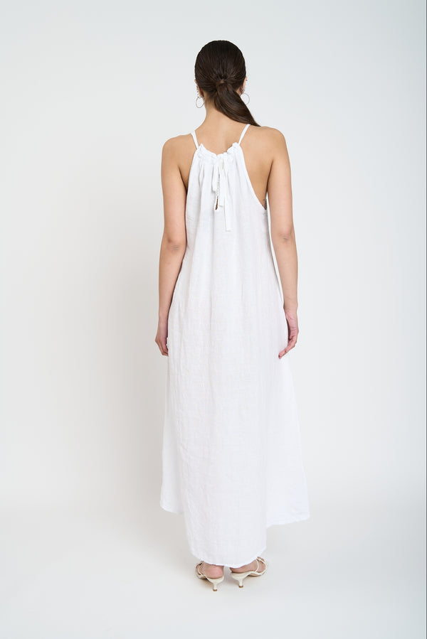 Vestido Mujer Patricia Escote recto Blanco Lineatre