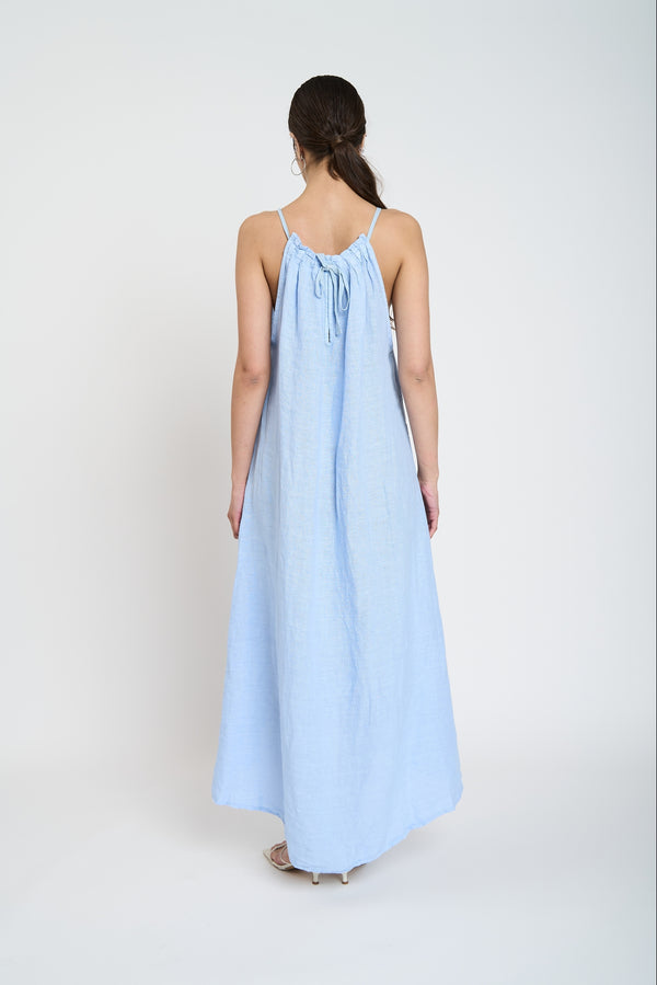 Vestido Mujer Patricia Escote recto Cielo Lineatre