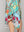 Vestido Mujer Vera Estampado Con Lentejuelas Chic Verde Turquesa Lineatre
