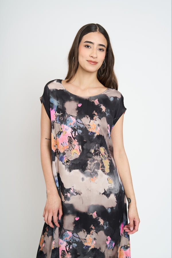 Vestido Mujer Serena Negro Lineatre