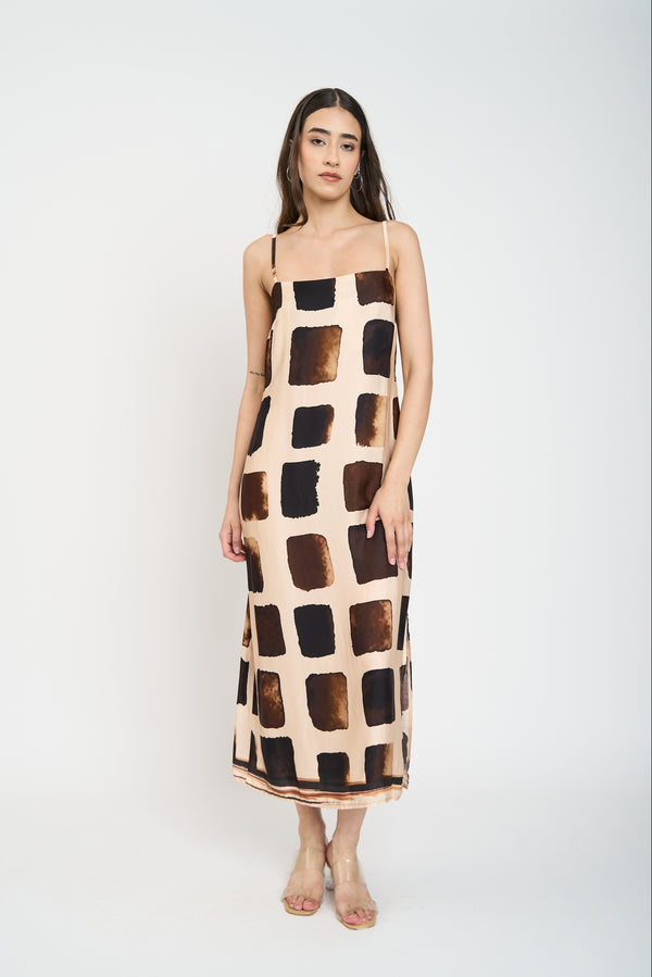 Vestido Mujer Clementina Chocolate Lineatre