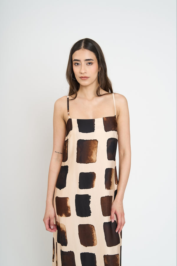Vestido Mujer Clementina Chocolate Lineatre