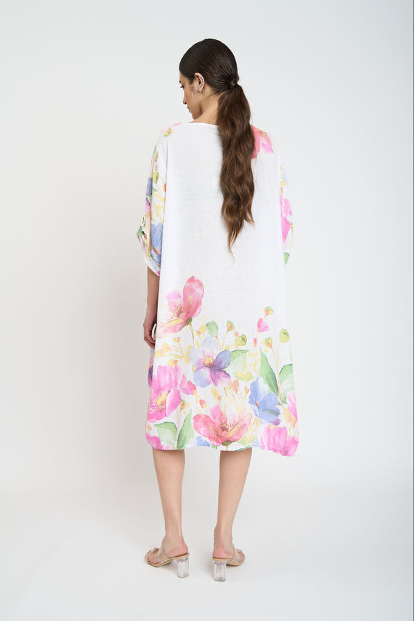 Vestido Mujer Perla Cuello redondo Blanco Lineatre