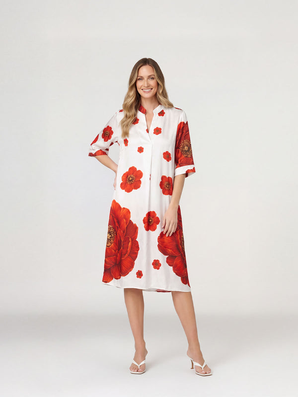 Vestido Mujer Alessandra Escote en V Blanco Lineatre