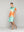 Vestido Mujer Vicenza Manga Corta Naranja Y Verde Agua