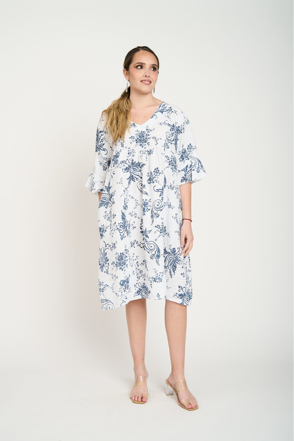 Vestido Mujer Sara Lino Fantasia
