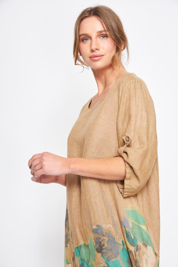 VESTIDO DILA CAMEL