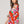 Vestido Mujer Vincenza  Largo Manga Corta Estampado Rojo Lineatre