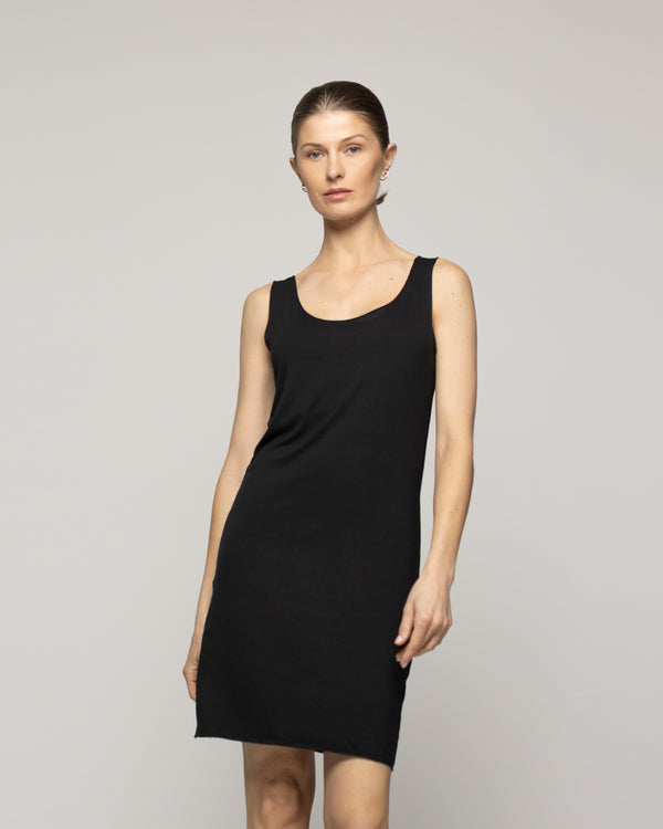 Vestido Mujer Enagua Básico Negro Lineatre