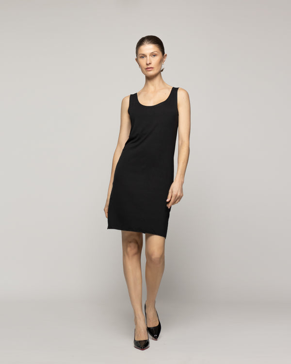 Vestido Mujer Enagua Básico Negro Lineatre