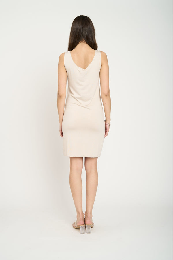 Vestido Mujer tipo Enagua Mia Beige Lineatre