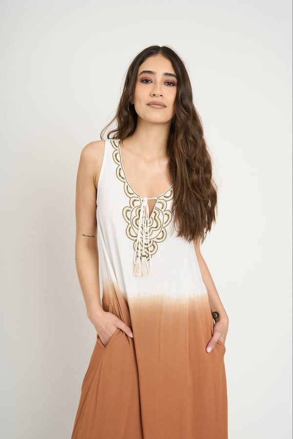Vestido Mujer Amanda Chocolate Lineatre