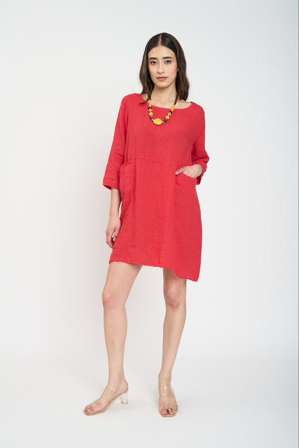 Vestido Mujer Alma Rojo Lineatre