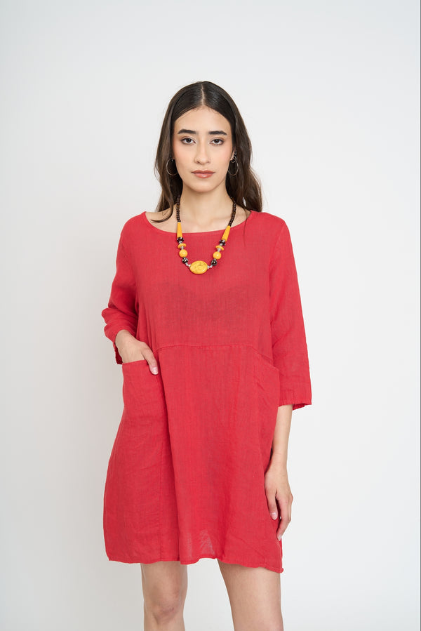 Vestido Mujer Alma Rojo Lineatre