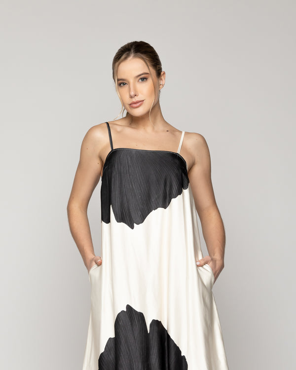 Vestido Mujer Dalia Estampado Floral Maxi Con Tirantes Lineatre