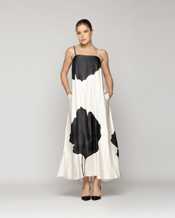 Vestido Mujer Dalia Estampado Floral Maxi Con Tirantes Lineatre