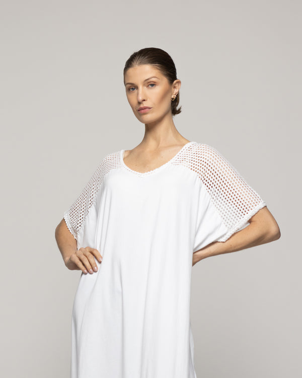 Vestido Mujer Venus Tipo Túnica Blanco Lineatre