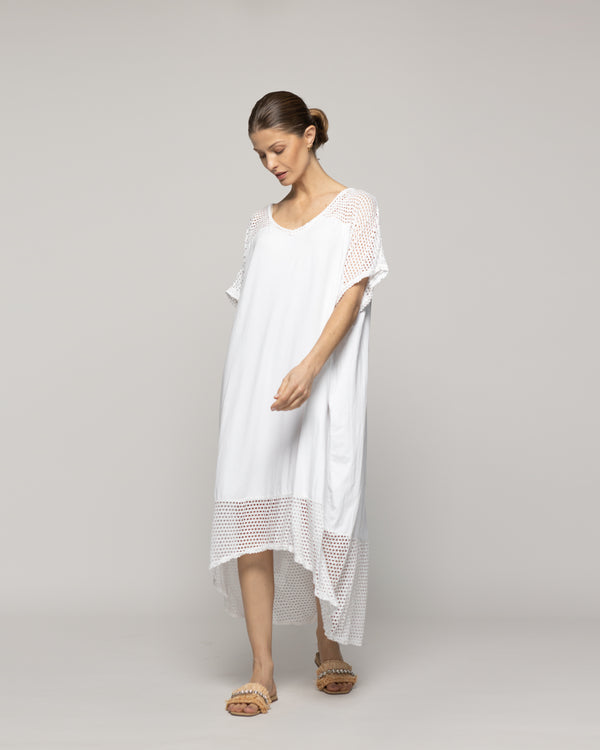 Vestido Mujer Venus Tipo Túnica Blanco Lineatre