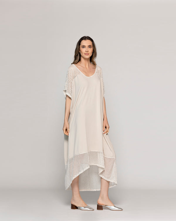 Vestido Mujer Venus Tipo Túnica Beige Lineatre