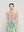 Vestido Mujer Varya Corto Cuello Halter Estampado Verde Turquesa Lineatre