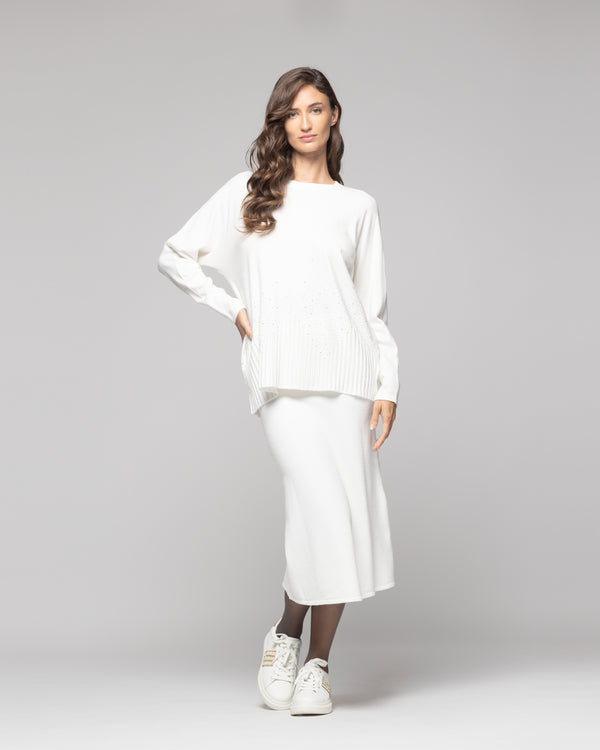 Sweater Mujer Victoria Blanco Lineatre