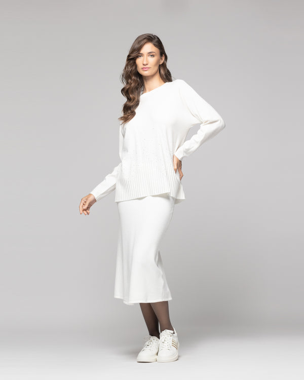 Sweater Mujer Victoria Blanco Lineatre