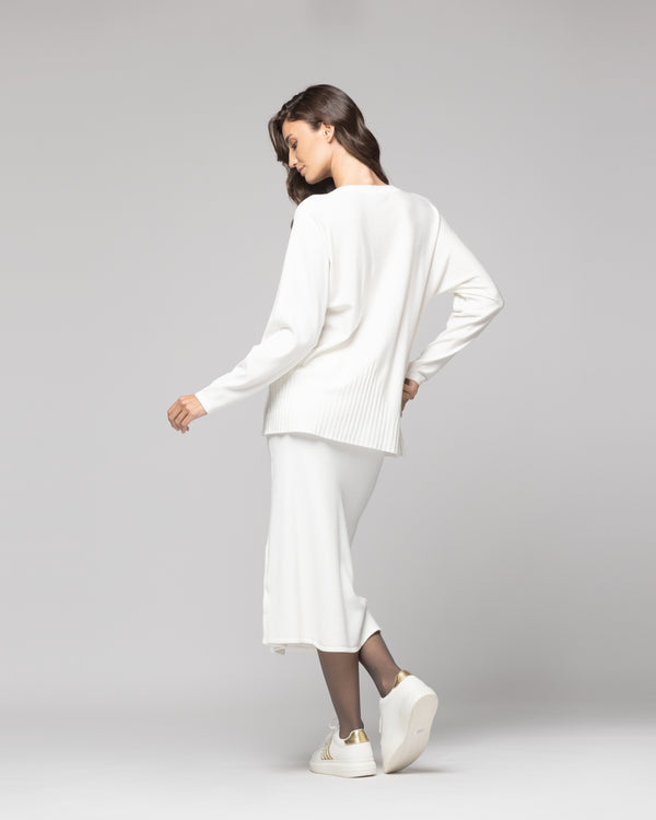 Sweater Mujer Victoria Blanco Lineatre