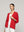 Sweater Mujer Waleska Tipo Cardigan Liso Manga Larga Rojo Lineatre