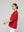 Sweater Mujer Waleska Tipo Cardigan Liso Manga Larga Rojo Lineatre