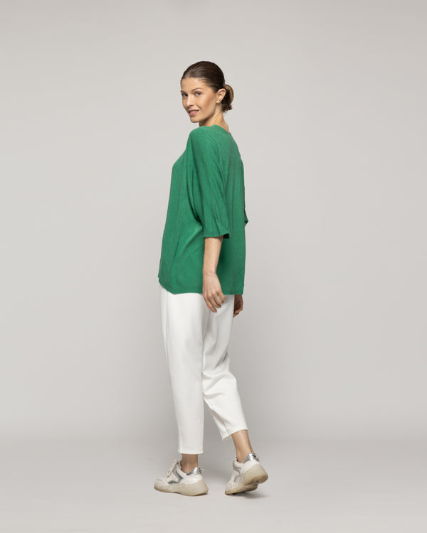Sweater Mujer Waleska Tipo Cardigan Liso Manga Larga Verde Lineatre
