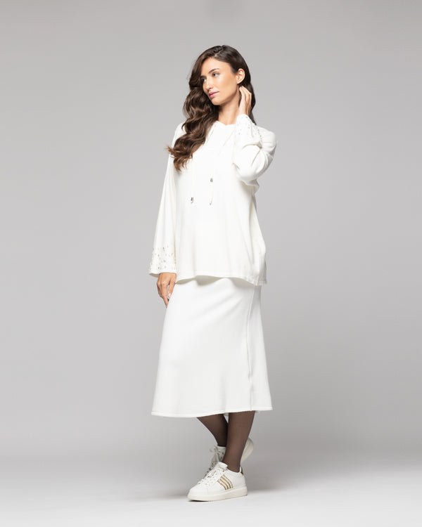 Sweater Mujer Rosalía Blanco Lineatre