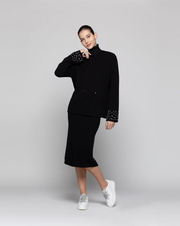 Sweater Mujer Rosalía Negro Lineatre