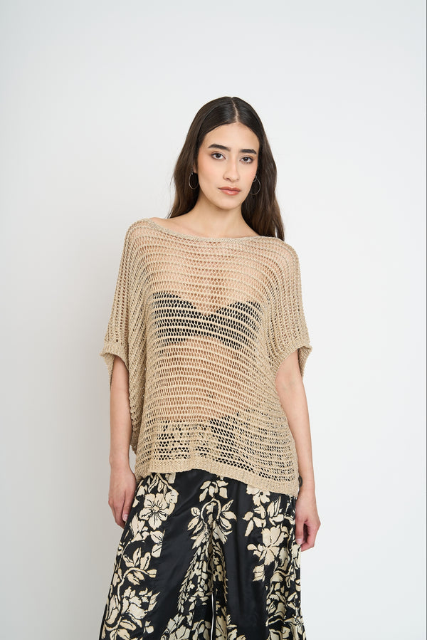 Cardigan Mujer Luigina Oro Lineatre