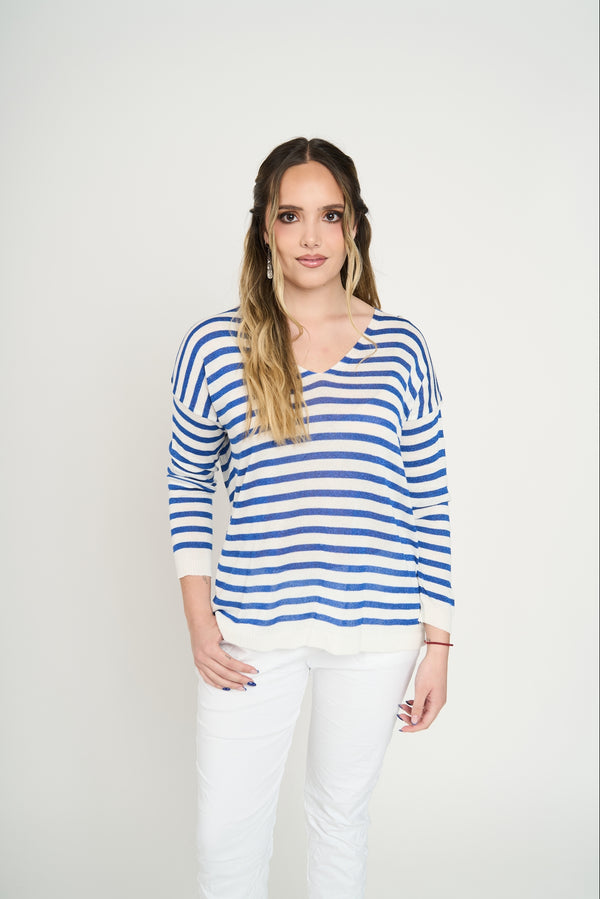Sweater Mujer Maria Azul Lineatre