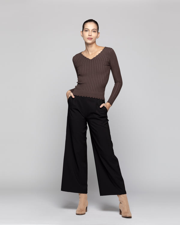 Sweater Mujer Meera Café Lineatre