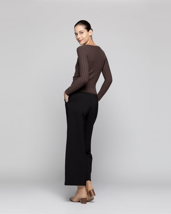 Sweater Mujer Meera Café Lineatre