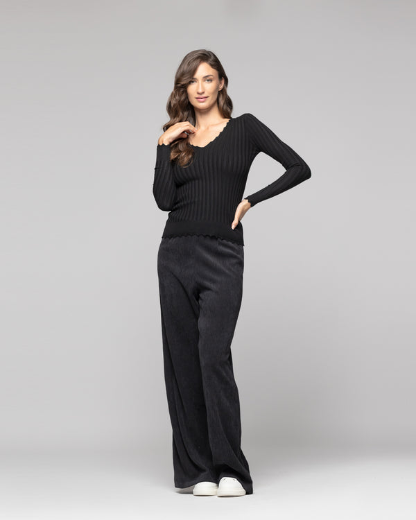 Sweater Mujer Meera Negro Lineatre