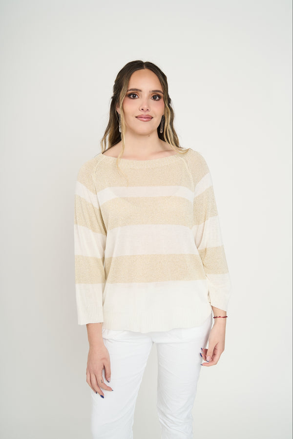 Sweater Mujer Rosana Beige Lineatre