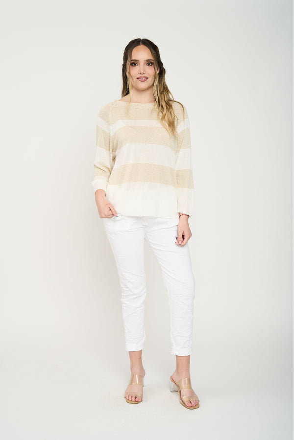 Sweater Mujer Rosana Beige Lineatre