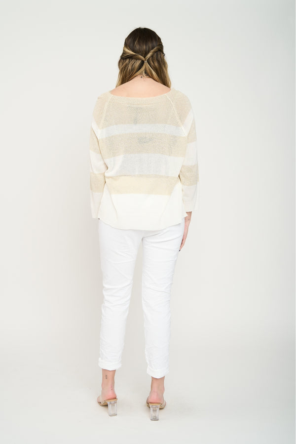 Sweater Mujer Rosana Beige Lineatre