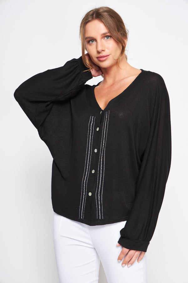 CARDIGAN FARA NEGRO