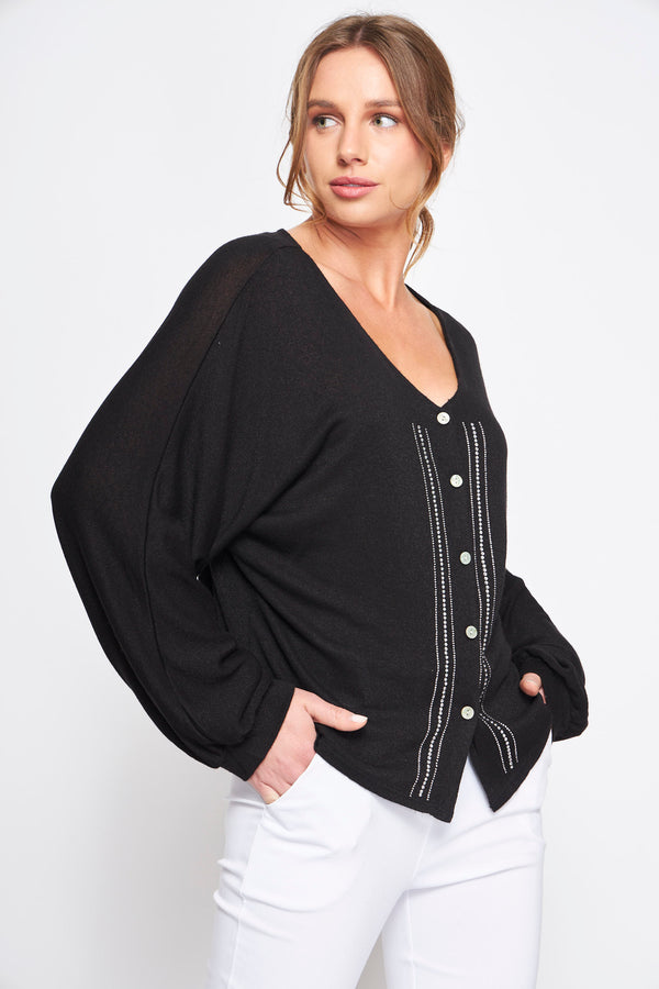 CARDIGAN FARA NEGRO