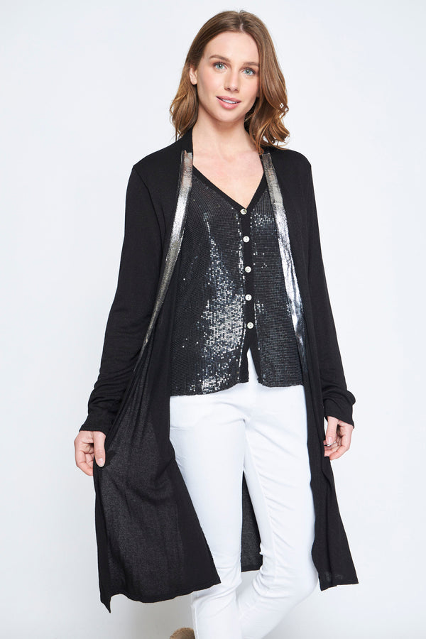 CARDIGAN FINA NEGRO