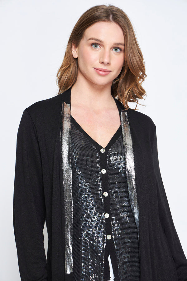 CARDIGAN FINA NEGRO