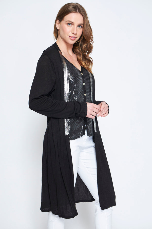 CARDIGAN FINA NEGRO