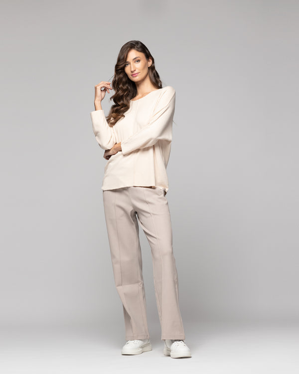 Sweater Mujer Imani Beige Lineatre