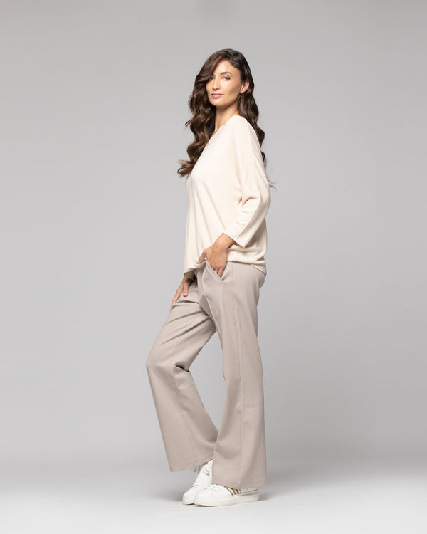 Sweater Mujer Imani Beige Lineatre